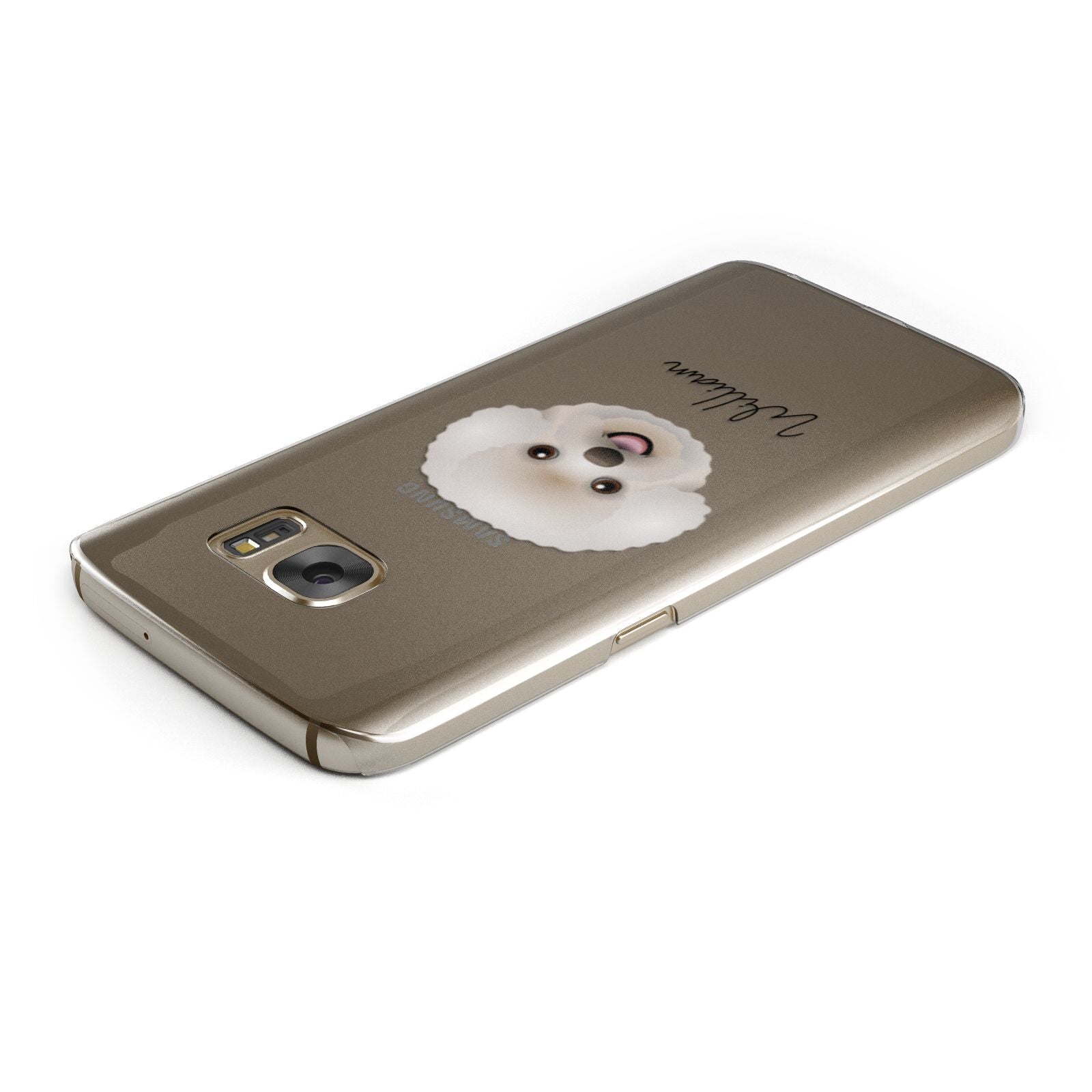 Bichon Frise Personalised Samsung Galaxy Case Top Cutout