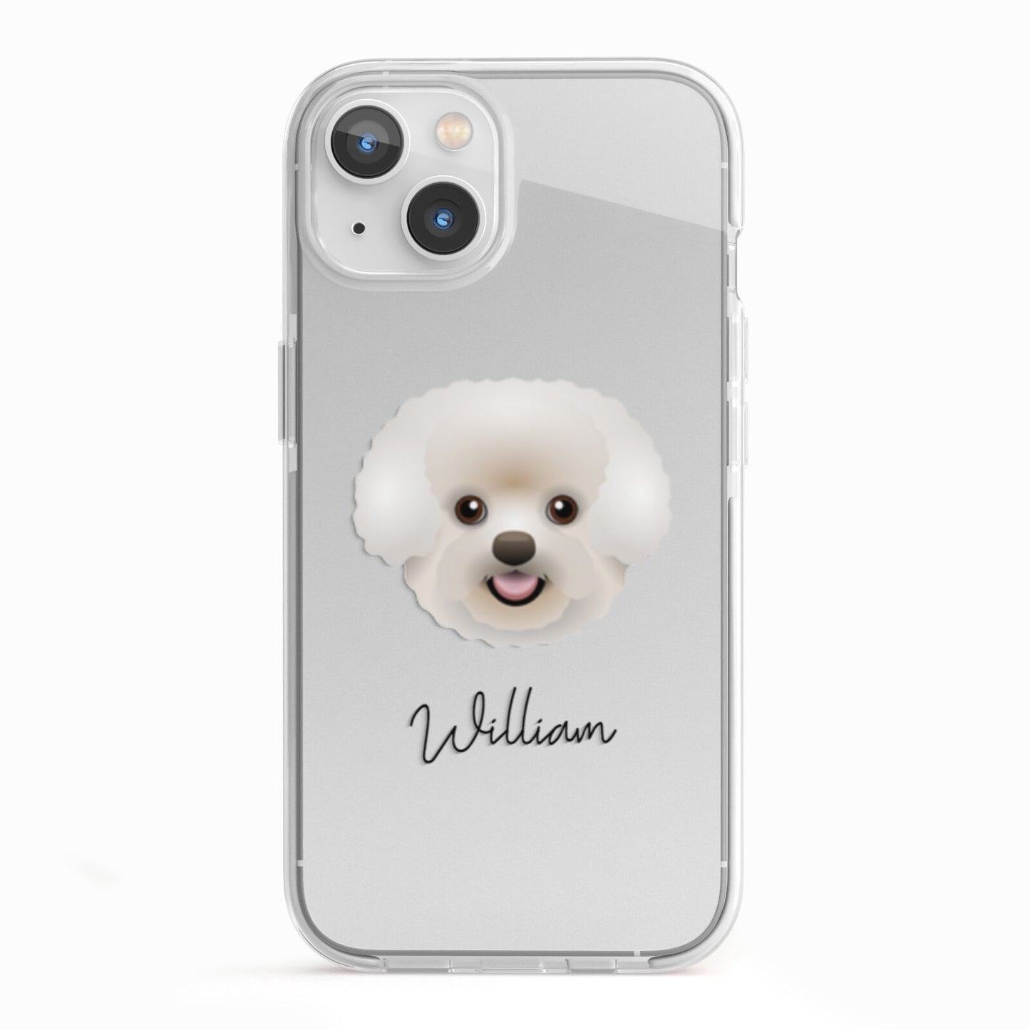 Bichon Frise Personalised iPhone 13 TPU Impact Case with White Edges