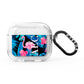 Black Blue Tropical Flamingo AirPods Glitter Case 3rd Gen