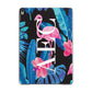 Black Blue Tropical Flamingo Apple iPad Grey Case