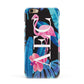Black Blue Tropical Flamingo Apple iPhone 6 3D Snap Case