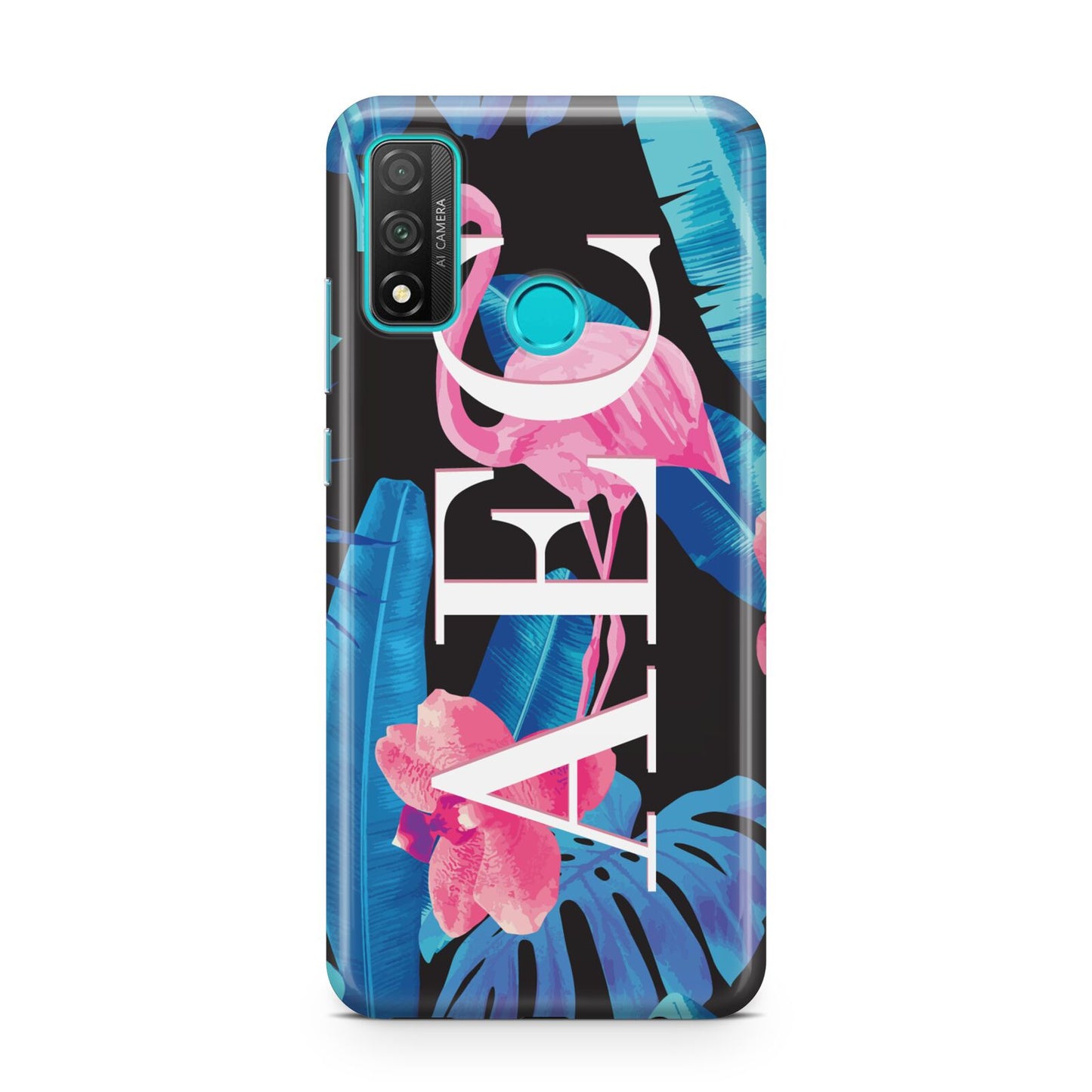 Black Blue Tropical Flamingo Huawei P Smart 2020