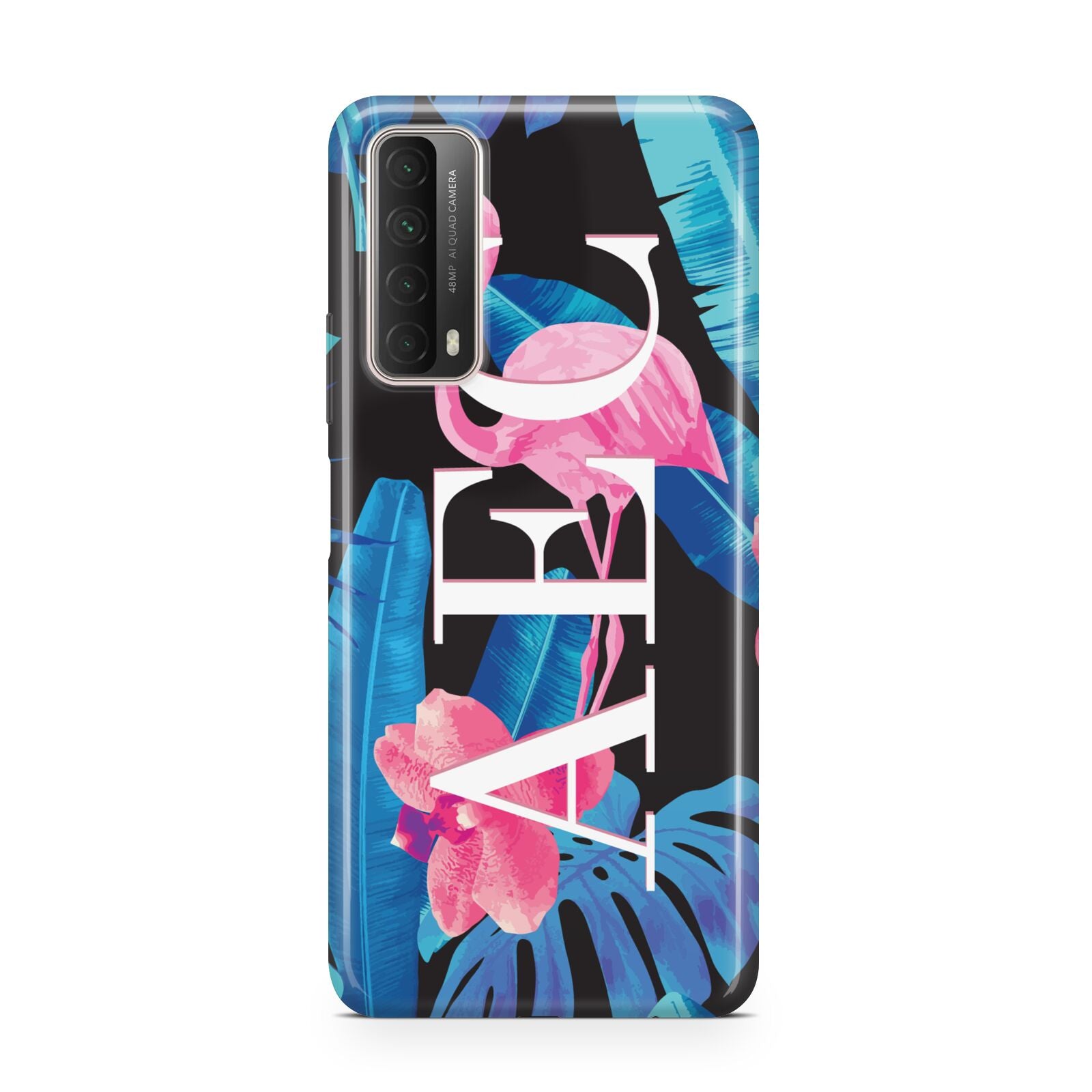 Black Blue Tropical Flamingo Huawei P Smart 2021