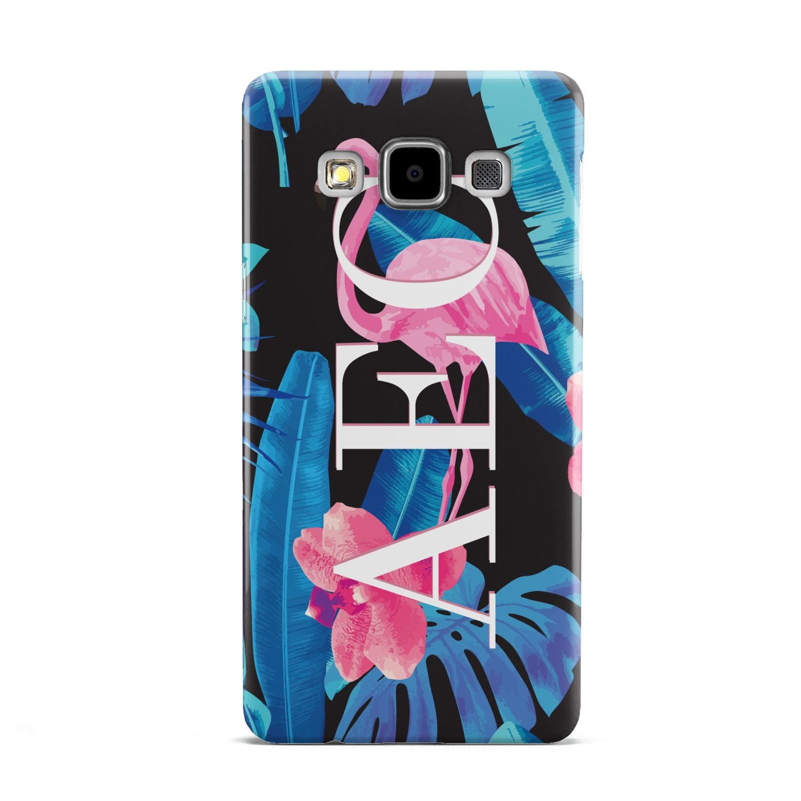 Black Blue Tropical Flamingo Samsung Galaxy A5 Case