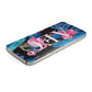 Black Blue Tropical Flamingo Samsung Galaxy Case Top Cutout