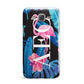 Black Blue Tropical Flamingo Samsung Galaxy J7 Case