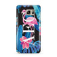 Black Blue Tropical Flamingo Samsung Galaxy Note 5 Case
