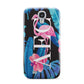 Black Blue Tropical Flamingo Samsung Galaxy S4 Case