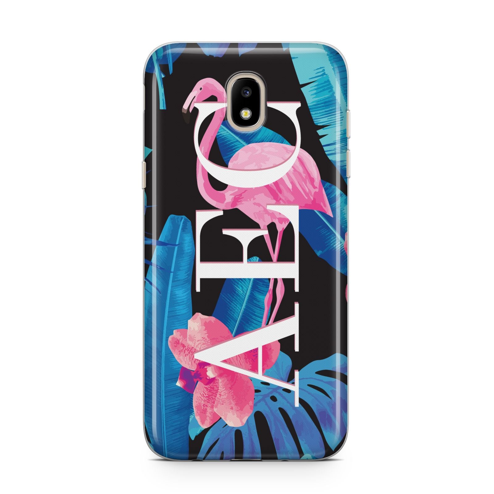 Black Blue Tropical Flamingo Samsung J5 2017 Case
