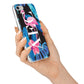 Black Blue Tropical Flamingo iPhone 7 Bumper Case on Silver iPhone Alternative Image