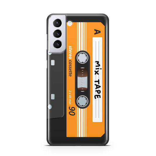 Black Casette Tape Samsung S21 Plus Phone Case