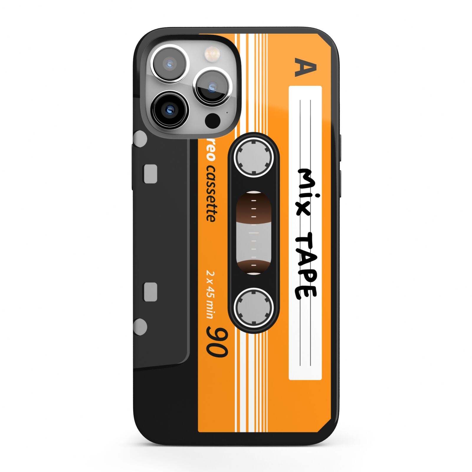 Black Casette Tape iPhone 13 Pro Max Full Wrap 3D Tough Case