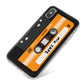 Black Casette Tape iPhone X Bumper Case on Silver iPhone