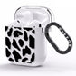 Black Cow Print AirPods Clear Case Side Image
