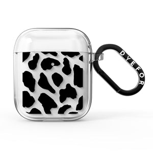 Black Cow Print AirPods Case