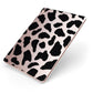 Black Cow Print Apple iPad Case on Rose Gold iPad Side View