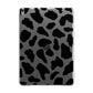 Black Cow Print Apple iPad Grey Case