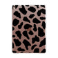 Black Cow Print Apple iPad Rose Gold Case