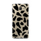 Black Cow Print Samsung Galaxy A7 2016 Case on gold phone
