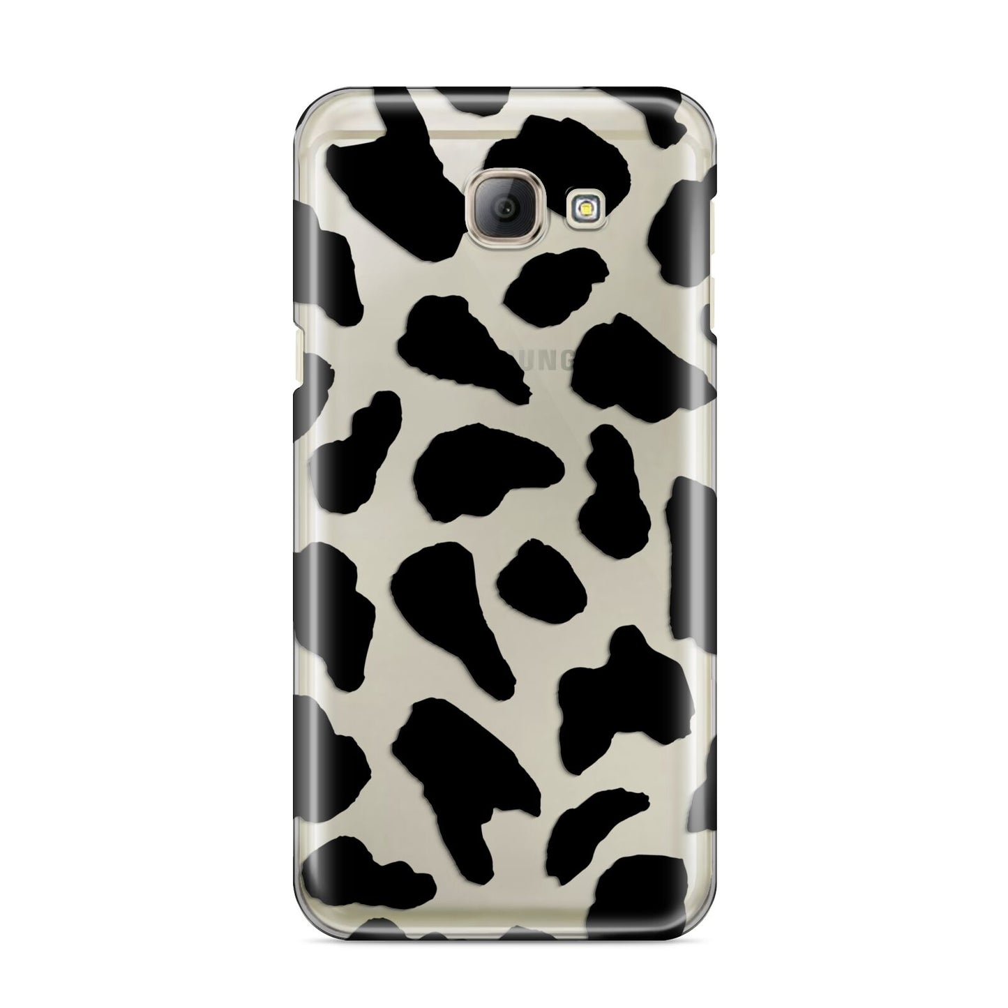 Black Cow Print Samsung Galaxy A8 2016 Case