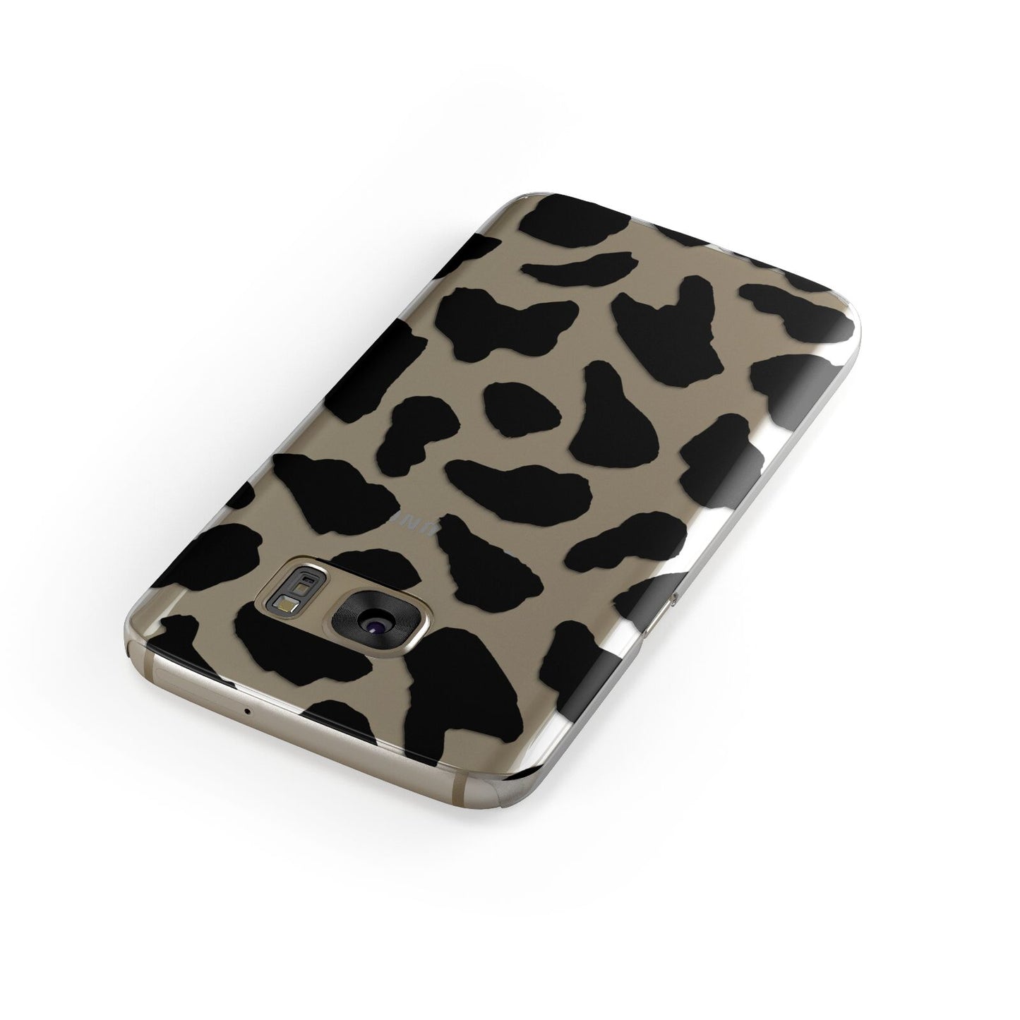 Black Cow Print Samsung Galaxy Case Front Close Up