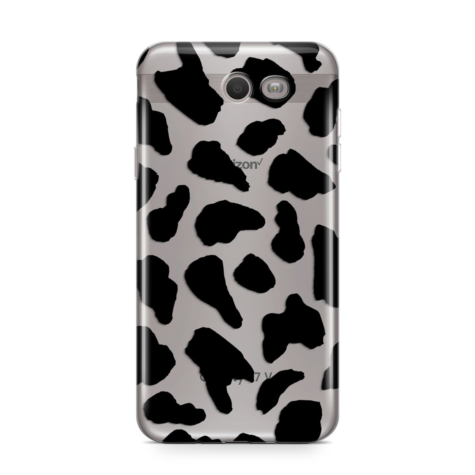 Black Cow Print Samsung Galaxy J7 2017 Case