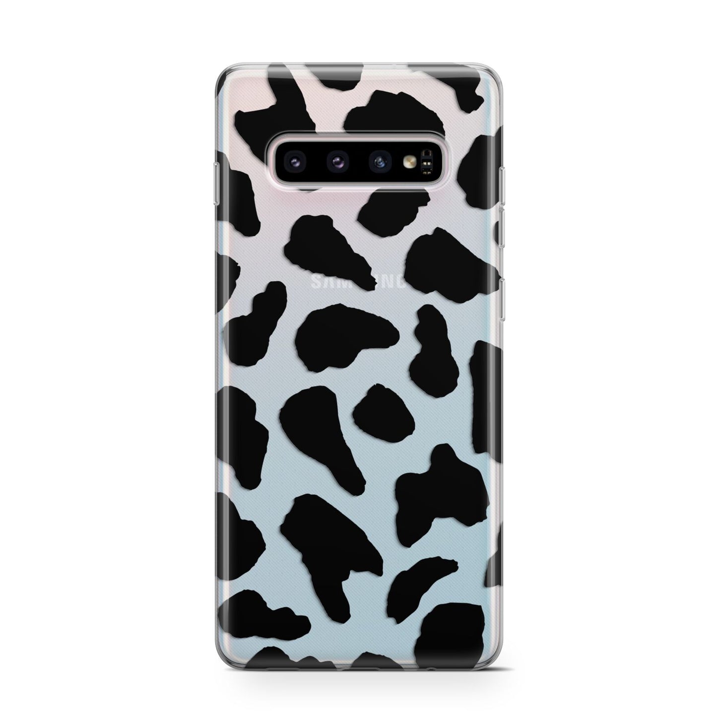 Black Cow Print Samsung Galaxy S10 Case
