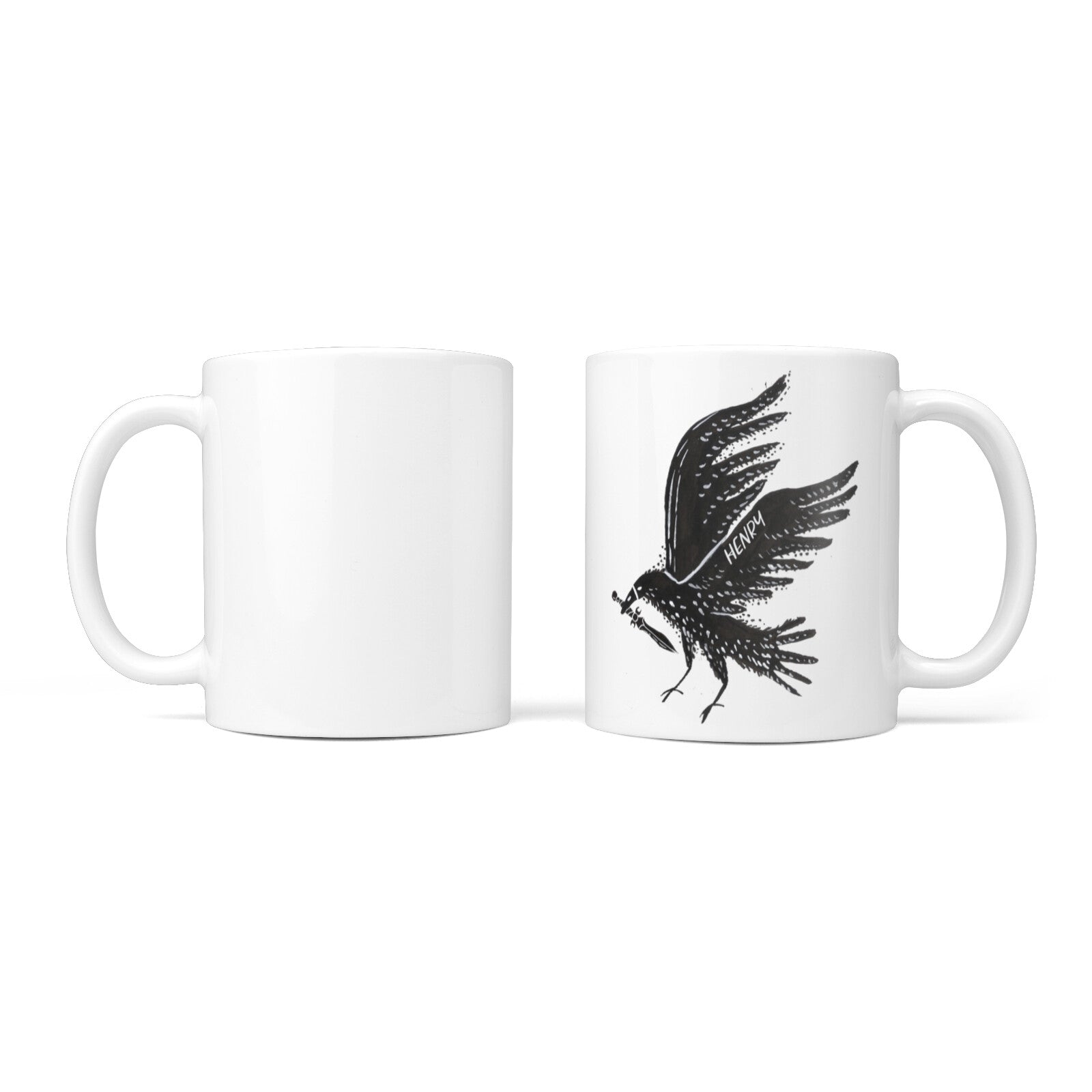 Black Crow Personalised 10oz Mug Alternative Image 3