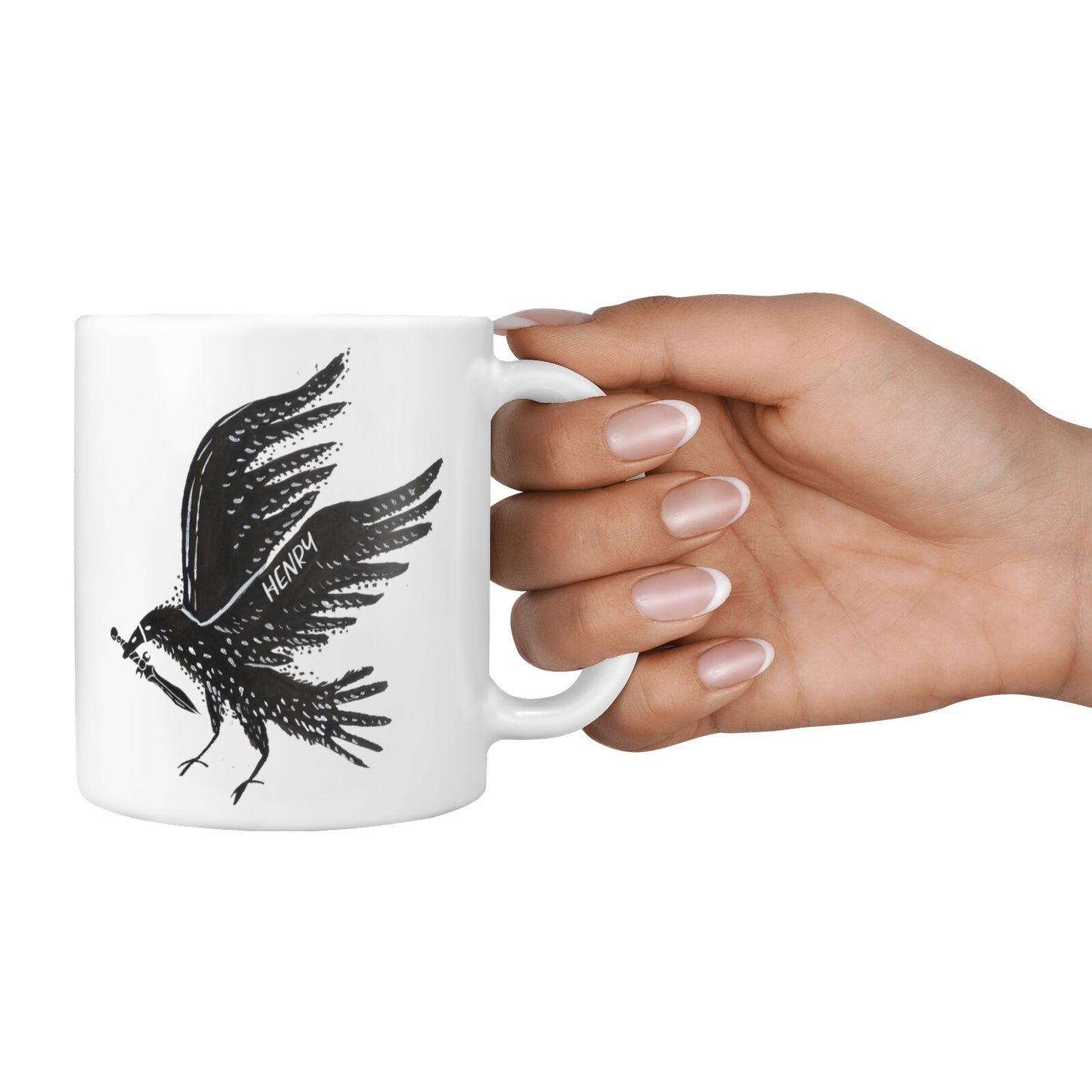 Black Crow Personalised 10oz Mug Alternative Image 4