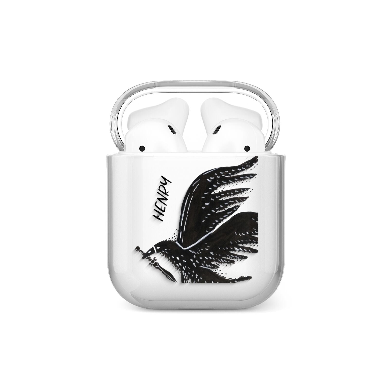 Black Crow Personalised AirPods Case