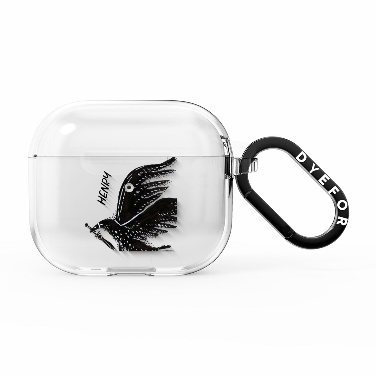Black Crow Personalised AirPods Clear Case 3rd Gen