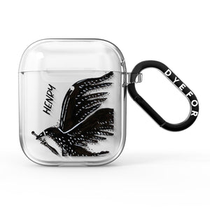 Black Crow Personalised AirPods Case