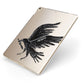 Black Crow Personalised Apple iPad Case on Gold iPad Side View