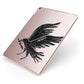 Black Crow Personalised Apple iPad Case on Rose Gold iPad Side View