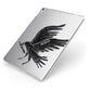 Black Crow Personalised Apple iPad Case on Silver iPad Side View