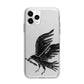 Black Crow Personalised Apple iPhone 11 Pro Max in Silver with Bumper Case