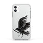 Black Crow Personalised Apple iPhone 11 in White with White Impact Case