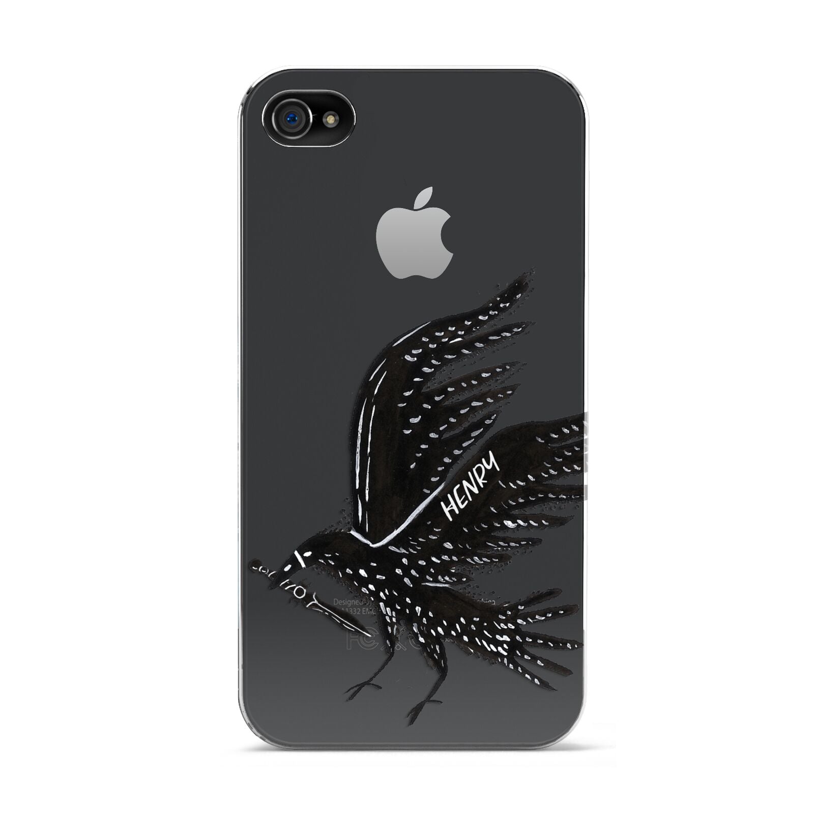 Black Crow Personalised Apple iPhone 4s Case