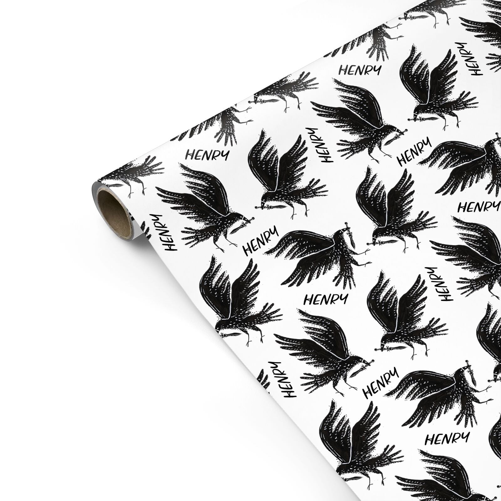 Black Crow Personalised Personalised Gift Wrap