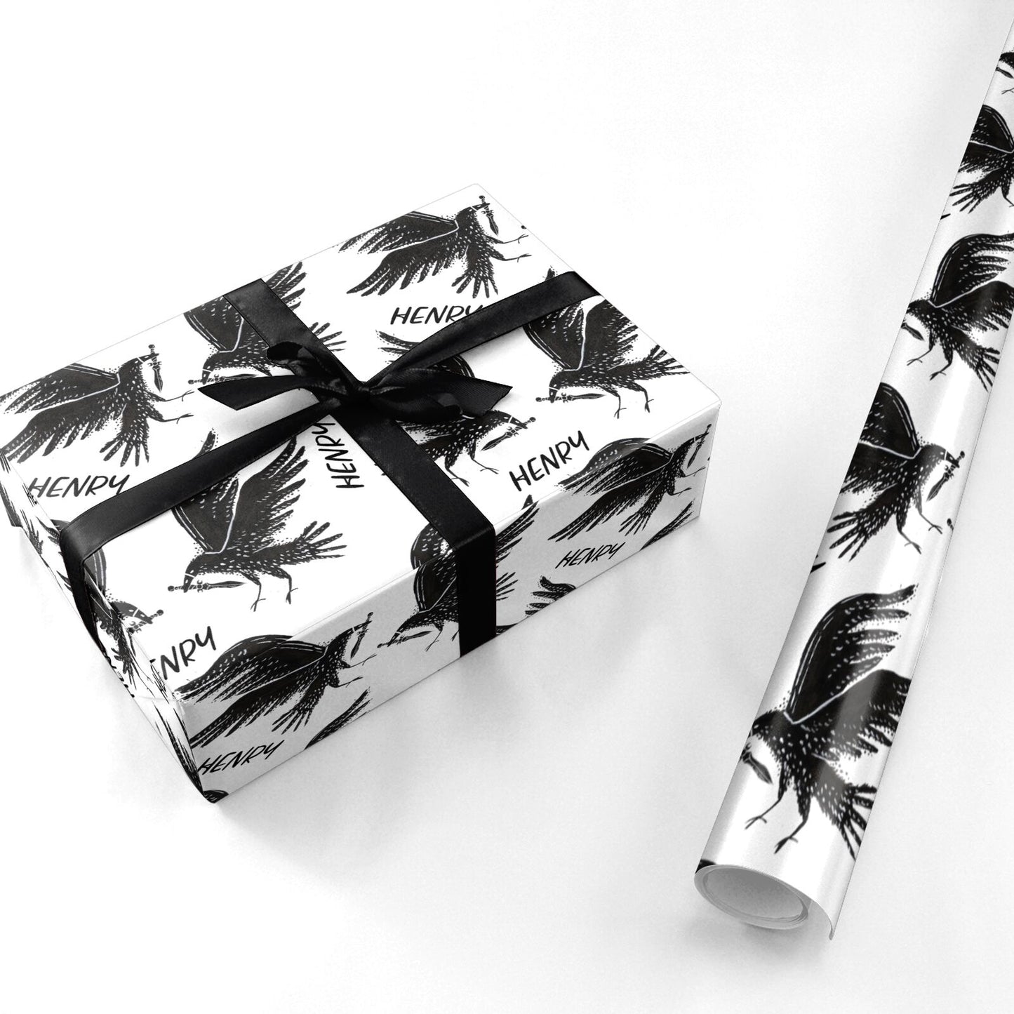 Black Crow Personalised Personalised Wrapping Paper