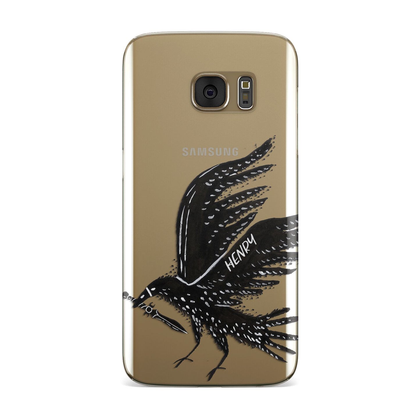 Black Crow Personalised Samsung Galaxy Case