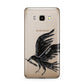 Black Crow Personalised Samsung Galaxy J7 2016 Case on gold phone