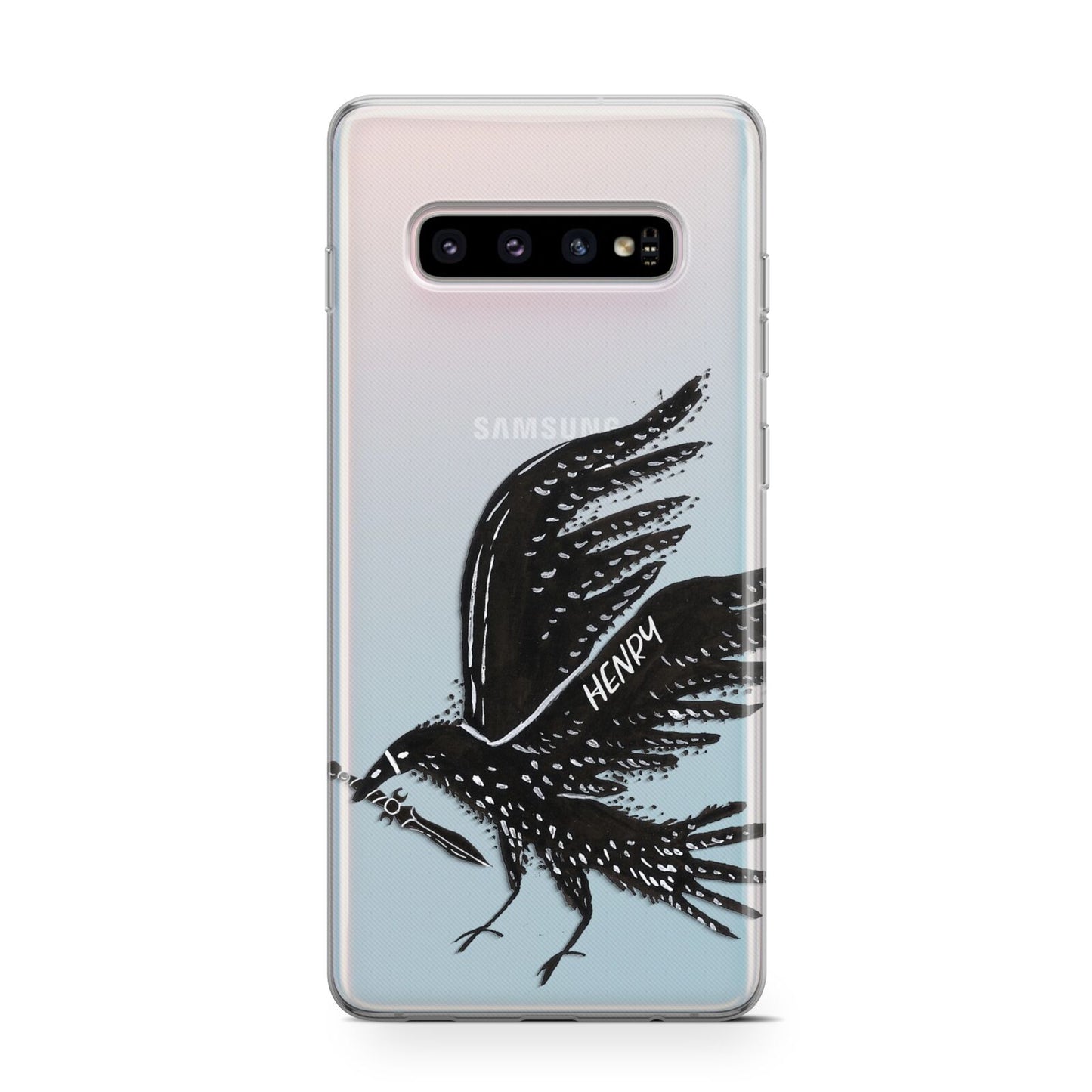 Black Crow Personalised Samsung Galaxy S10 Case