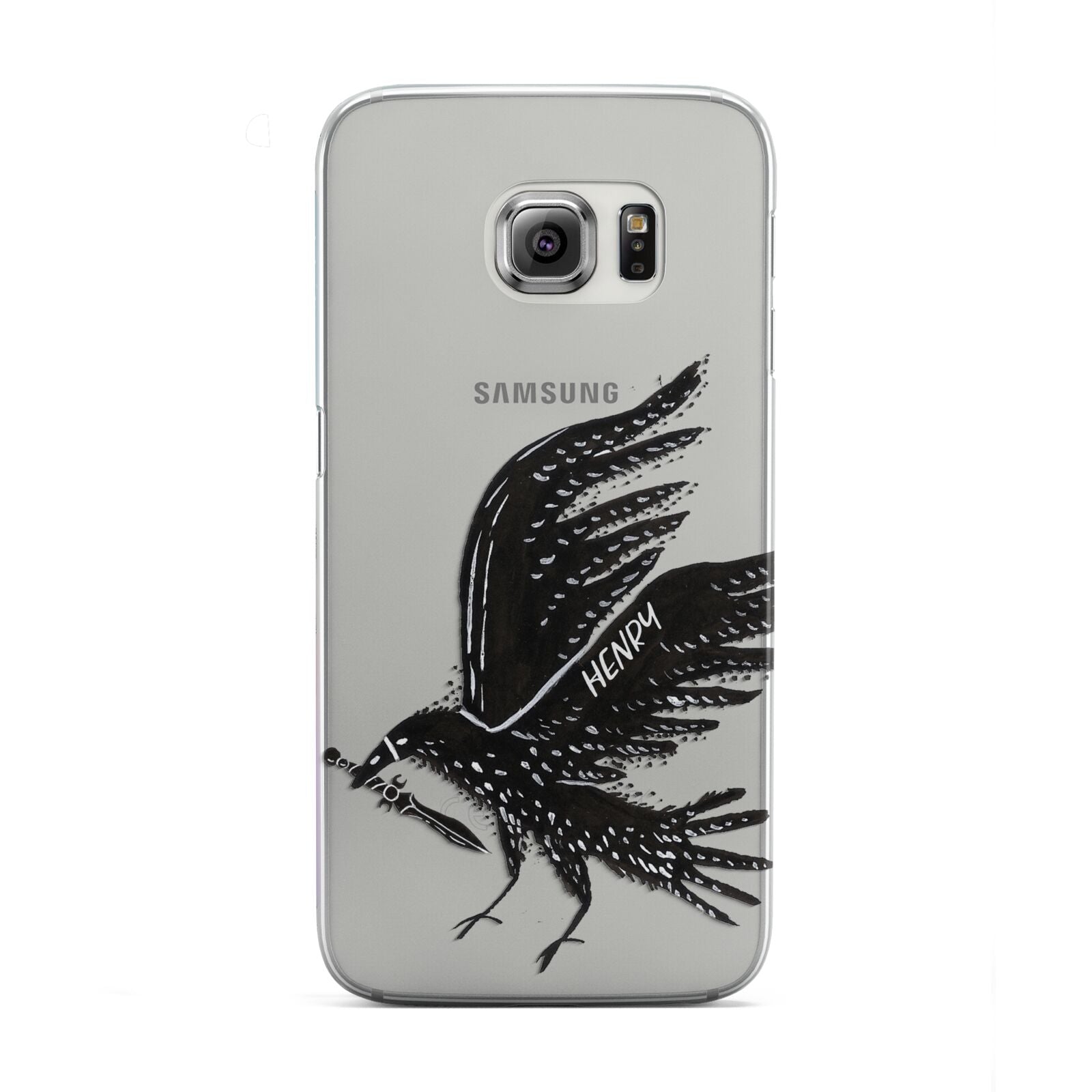 Black Crow Personalised Samsung Galaxy S6 Edge Case