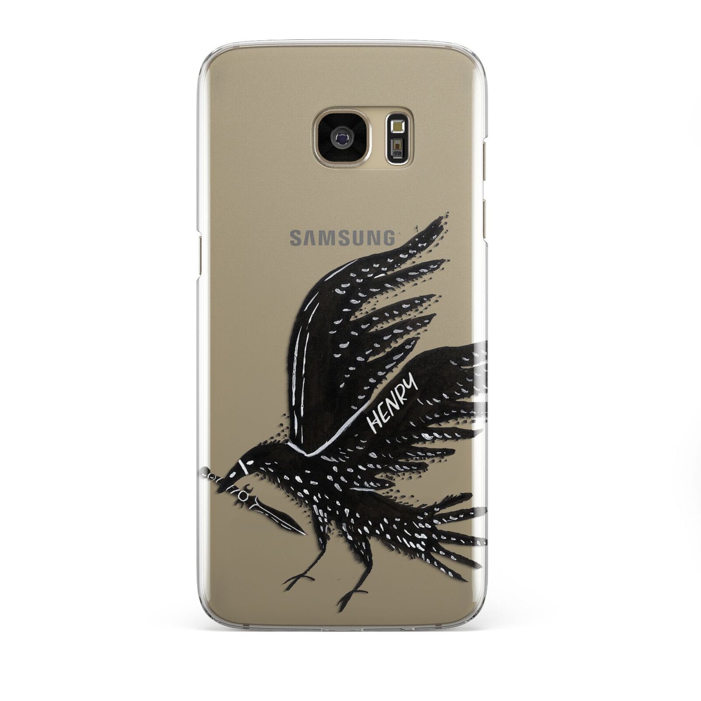 Black Crow Personalised Samsung Galaxy S7 Edge Case