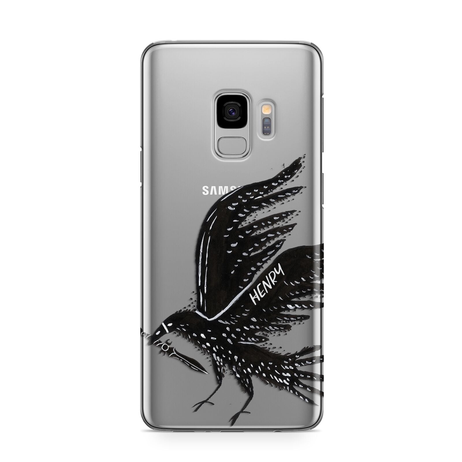 Black Crow Personalised Samsung Galaxy S9 Case