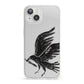 Black Crow Personalised iPhone 13 Clear Bumper Case