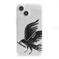 Black Crow Personalised iPhone 13 Mini Clear Bumper Case