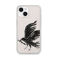 Black Crow Personalised iPhone 14 Clear Tough Case Starlight