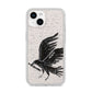 Black Crow Personalised iPhone 14 Glitter Tough Case Starlight
